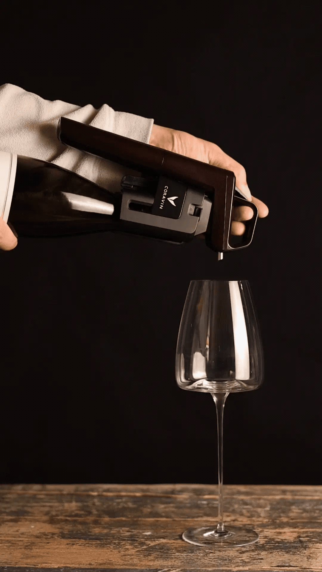 Pour the wine