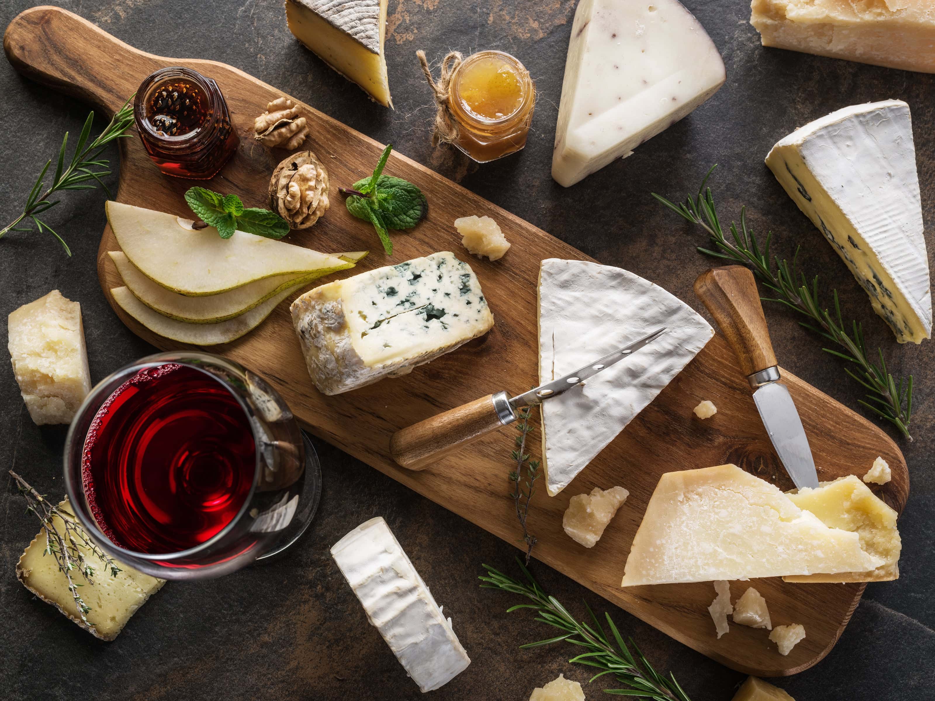 Different kinds of cheese