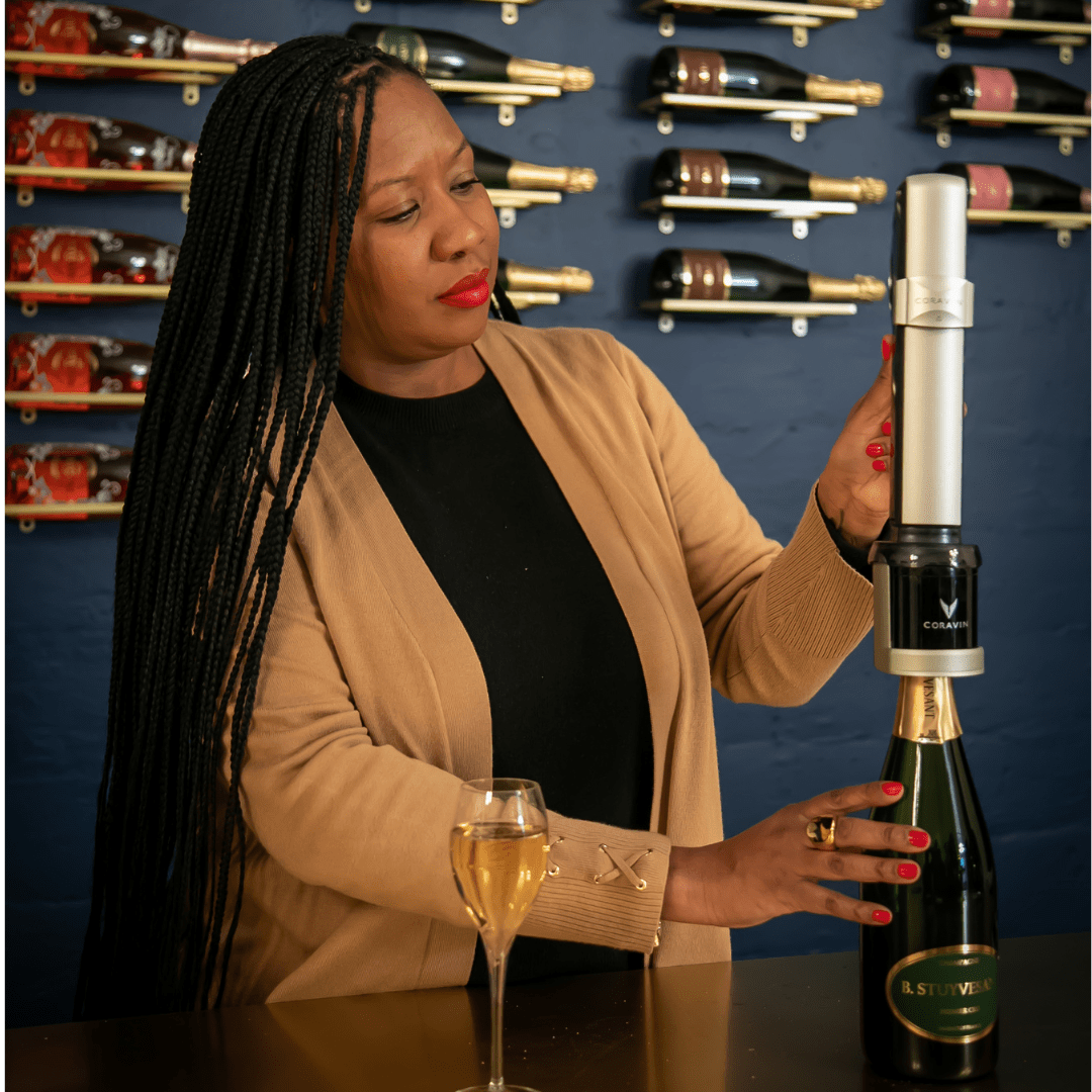 Stuyvesant Champagne using Black Coravin Sparkling