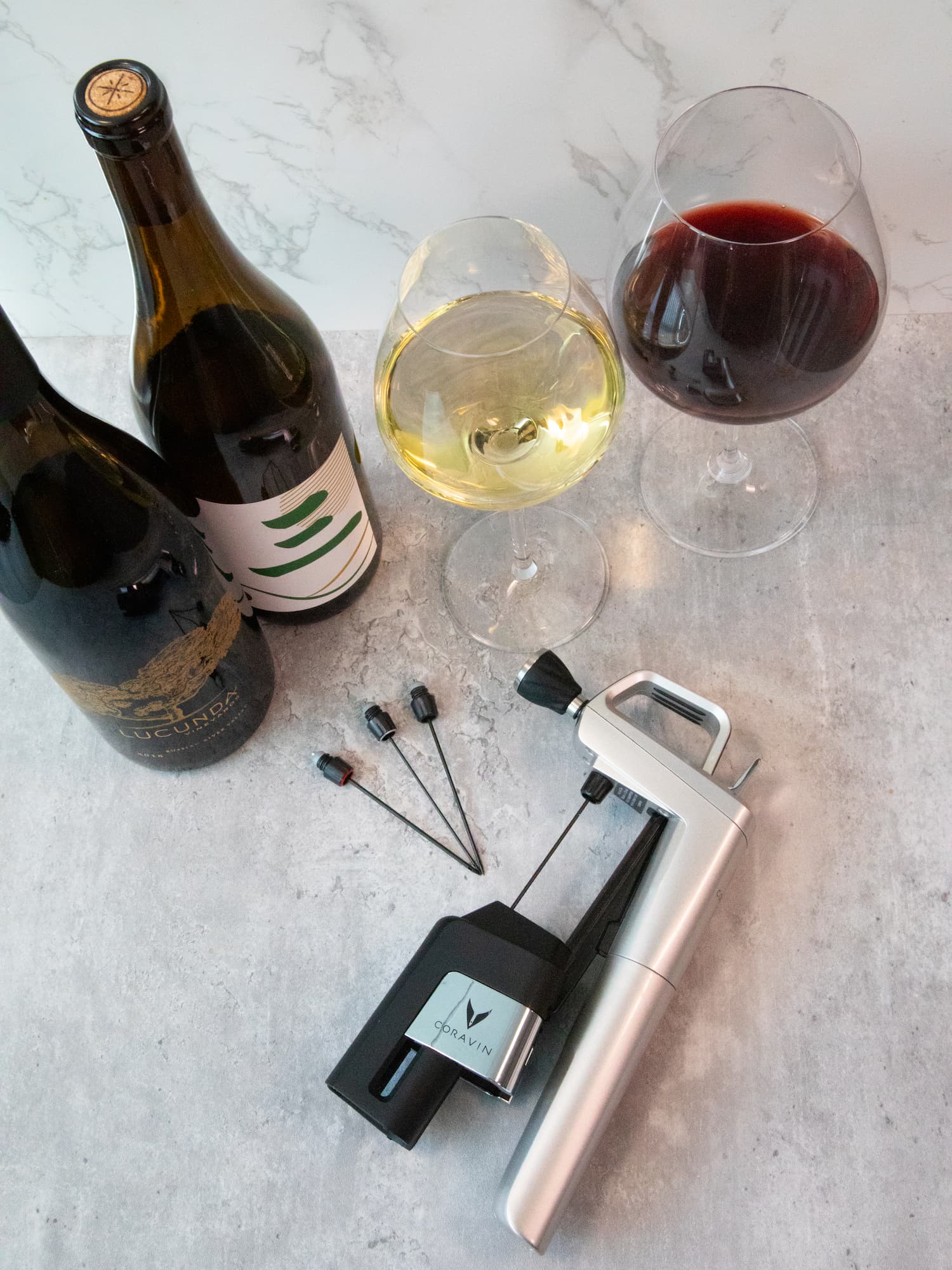coravin timeless six with 3 wine saver needles and wine